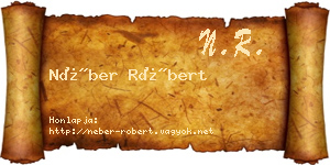 Néber Róbert névjegykártya